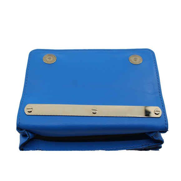 B00 Auth VALENTINO Garavani Va Va Voom Blue Mini Shoulder Leather Bag Clutch - Picture 5 of 7